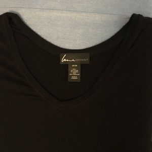 Lane Bryant Tops - Lane Bryant Asymmetrical Black V neck Tunic 26/28 Lane Bryant Tops - Lane Bryant Asymmetrical Black V neck Tunic 26/28